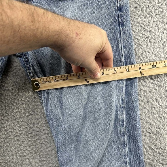 Levis 502 Jeans Mens 29 (27X26) Power Puff Girls Blue Clean Blue Denum - Picture 9 of 15